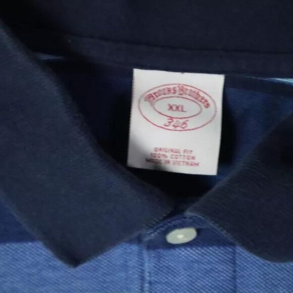 Brooks Brothers 346 Golf Polo Shirt Men's XXL Multicolor Horizontal Striped - Picture 3 of 7